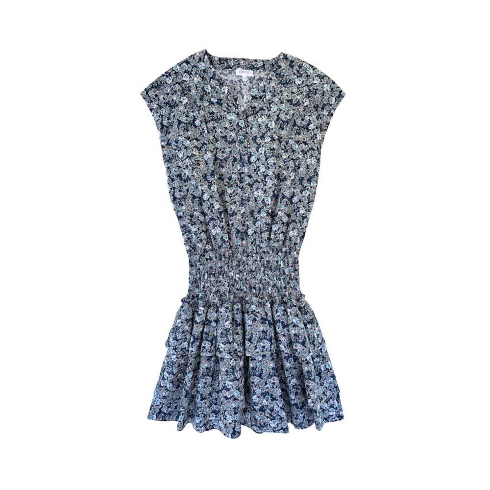 NEW PLEAT women's drew dress in blue floral